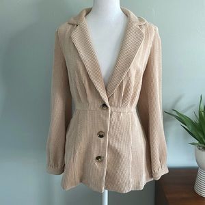 Anthropologie Current Air Corduroy Double Breasted Blazer Like New Size …